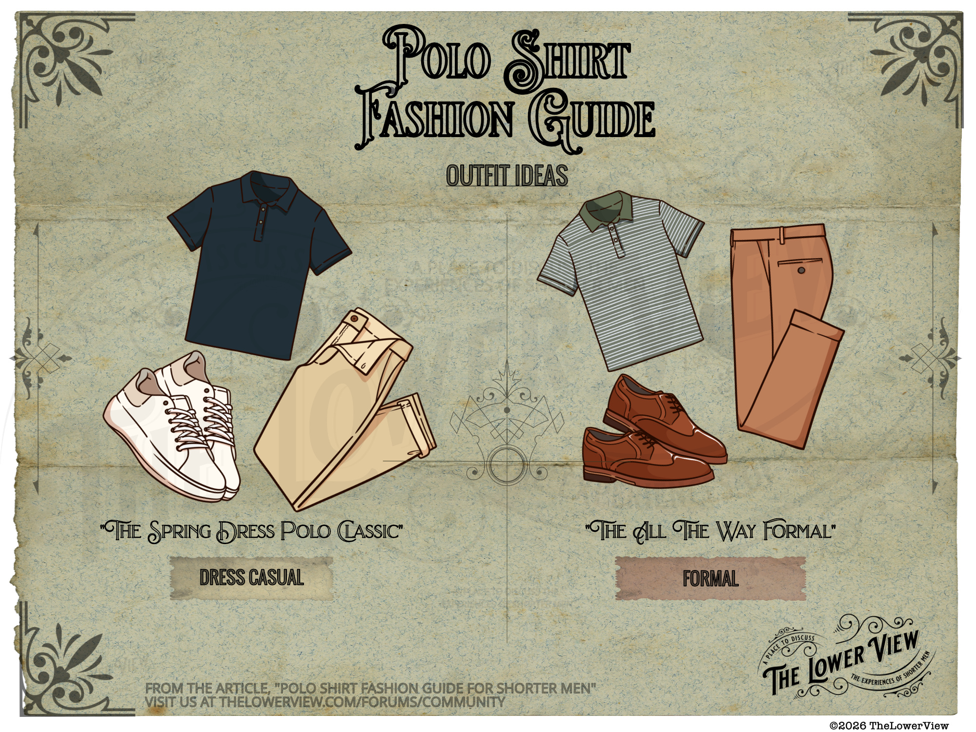 Polo Fashion Guide For Shorter Men | Outfit Ideas | Piqué Polo Chino Low Tops | Strped Polo Chinos Oxford Shoes